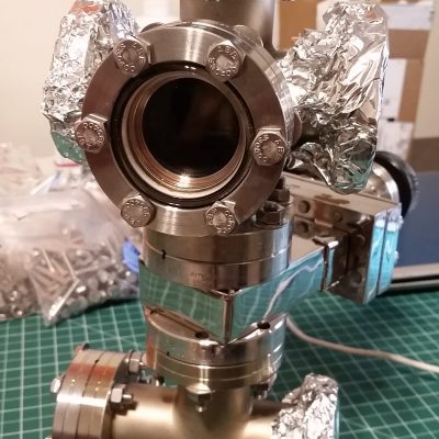 High Vacuum System V4 Build Pic 7 5-Way 2.75" Conflat Cross with Viewport
