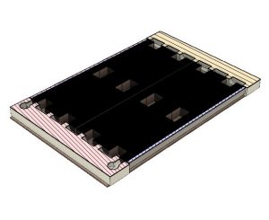 Peltier Chiller Cold Side Cross-Sectional Isometric