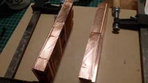 Peltier Chiller Step 7 - Roughing Copper Block Sides for Epoxy