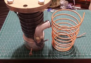 Peltier Chiller Test - Mock Diffusion Pump Thermal Load Copper Coil