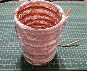 Peltier Chiller Test - Mock Diffusion Pump Thermal Load Copper Coil Wrapped