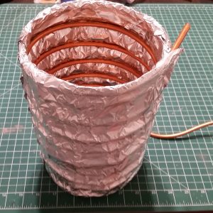 Peltier Chiller Test - Mock Diffusion Pump Thermal Load Copper Coil Wrapped