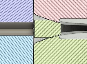 Conflat Knife Edge Mating Profile with Viton O-Ring