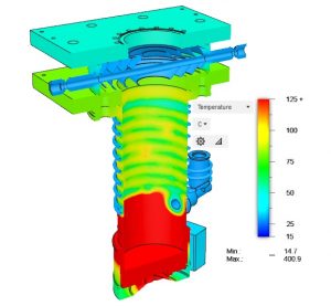 Full Pumping Stack Zoomed Scale - Cooled Baffle 25C, 25C Ambient, 25C Cooling