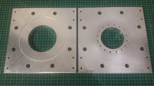 High Vacuum Test Stand Aluminum Adapter Plates - Top