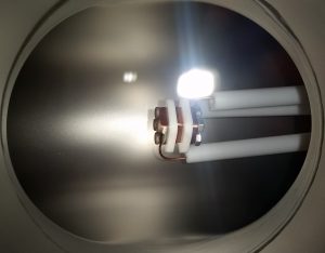 AIS-gPPT2-1C Gridded Pulsed Plasma Thruster Mounted in High Vacuum Chamber