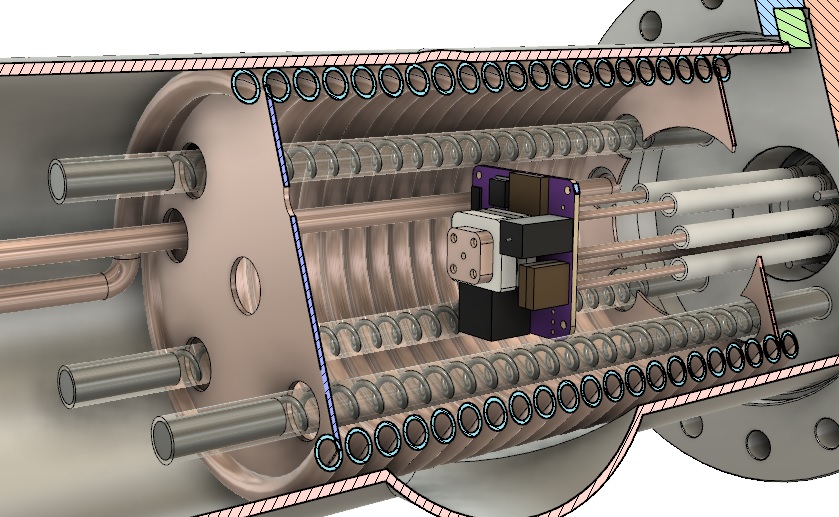 TVAC Full Assembly Cross Sectional View Close Up