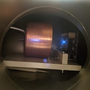 AIS-ILIS1 Ionic Liquid Electrospray Thruster Ignition Test 7 Ion Beam Emission - 40uA, 3uN