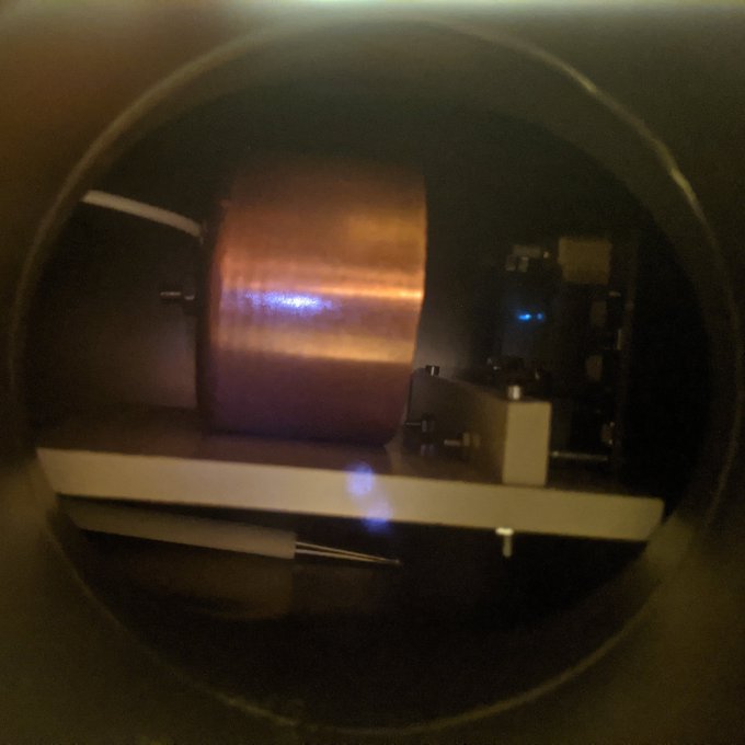 AIS-ILIS1 Ionic Liquid Electrospray Thruster Ignition Test 7 Ion Beam Emission - Multisite Emission