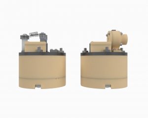 AIS-EHT1 Micro End Hall Thruster Render - Hollow Cathode vs Filament Side