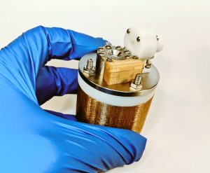 AIS-EHT1 Micro End Hall Thruster - Full Thruster Assembly with Fuel Delivery System Size Reference 2