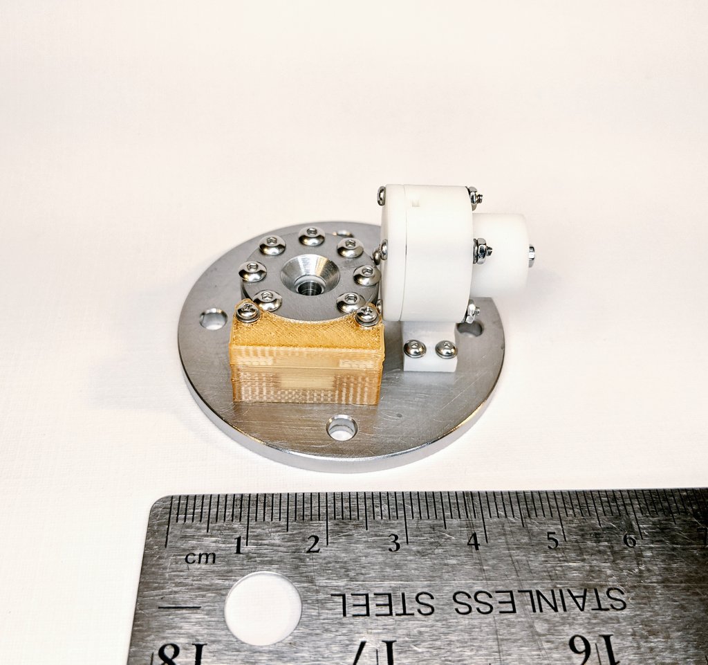 AIS-EHT1 Micro End Hall Thruster - Preliminary Completed Assembly Size Comparison