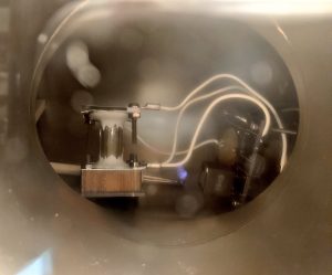 Adamantane Sublimation and Glow Discharge Ionization Test 4 - Test Cell In Vacuum Chamber