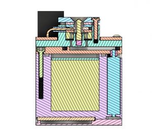 AIS-AHT1-PQ - Pico Anode Layer Hall Thruster - Cross Sectional View