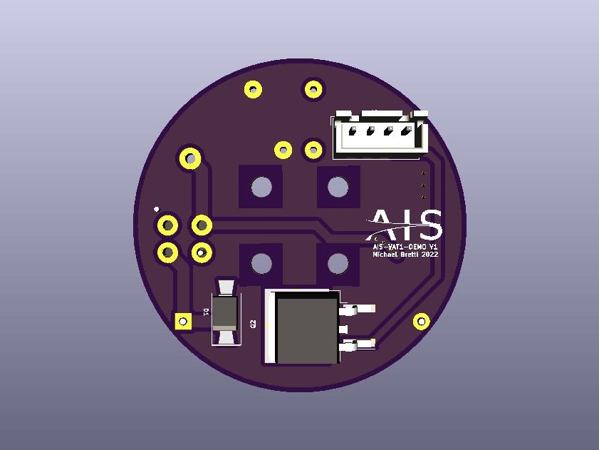 AIS-VAT0-DEMO Micro Vacuum Arc Thruster Demo Kit V1 - PCB Back